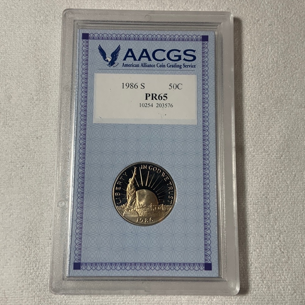 1986 S 50C Proof Half Dollar Statue of Liberty Coin Graded ICG PR65   10254